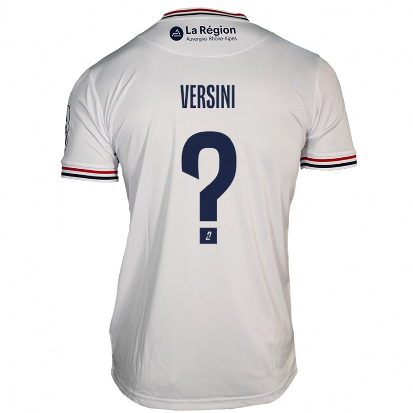 Danxen Uomo Maglia Giovani Versini #0 Bianco Kit Gara Away 2024/25 Maglietta