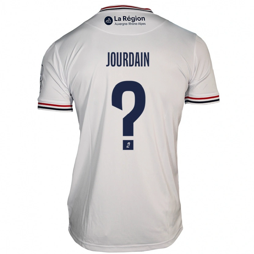 Danxen Uomo Maglia Théo Jourdain #0 Bianco Kit Gara Away 2024/25 Maglietta