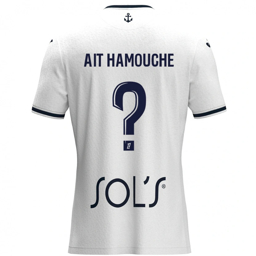 Danxen Uomo Maglia Massyl Ait Hamouche #0 Bianco Blu Scuro Kit Gara Away 2024/25 Maglietta