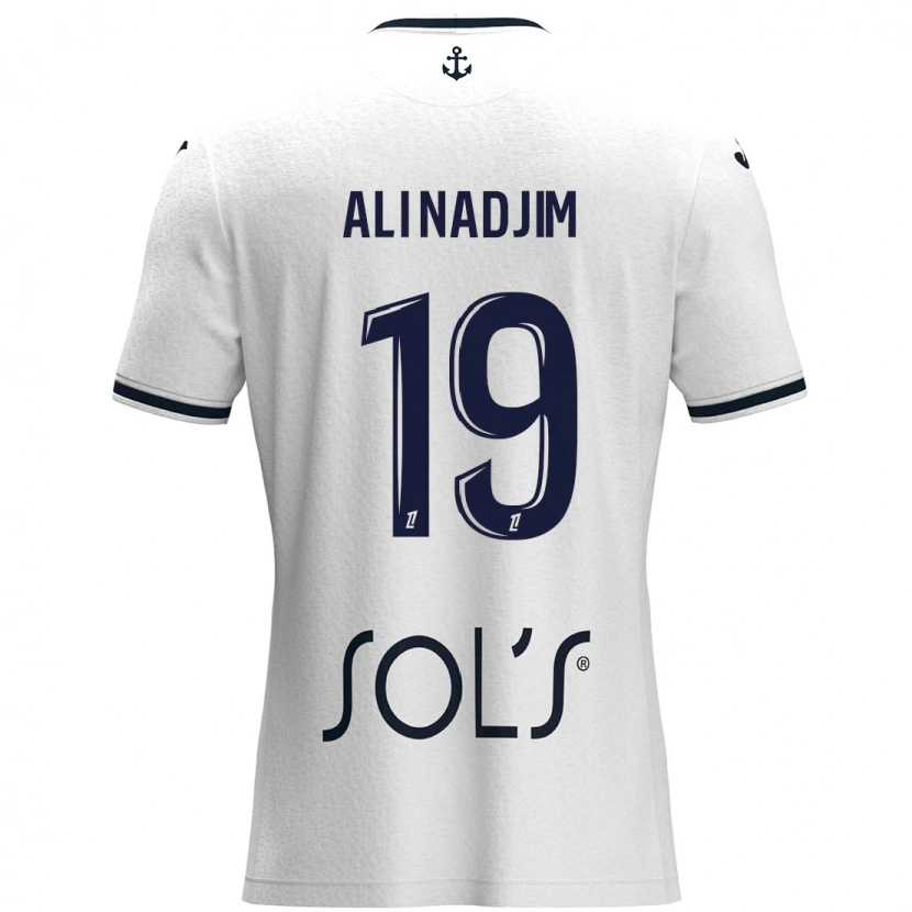 Danxen Uomo Maglia Nadjma Ali Nadjim #19 Bianco Blu Scuro Kit Gara Away 2024/25 Maglietta