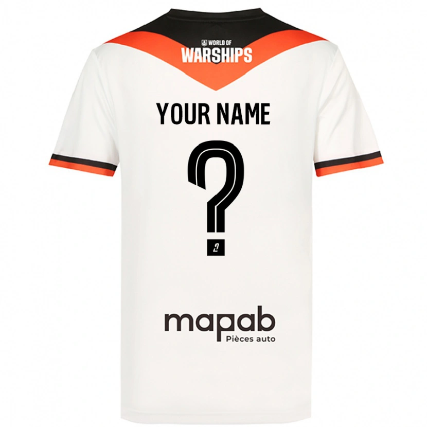 Danxen Uomo Maglia Il Tuo Nome #0 Bianco Kit Gara Away 2024/25 Maglietta