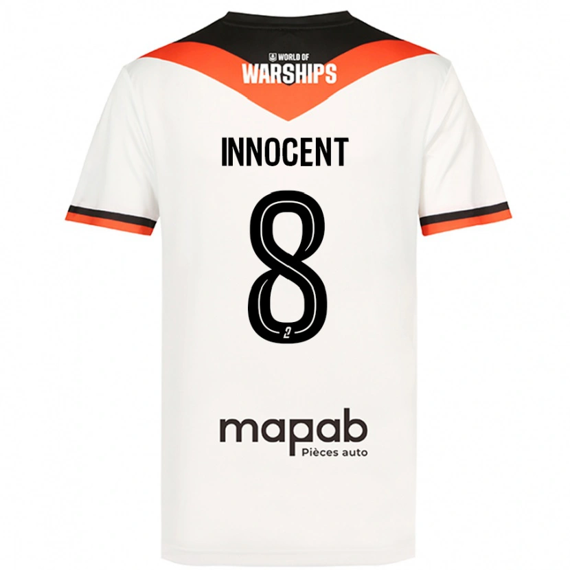 Danxen Uomo Maglia Bonke Innocent #8 Bianco Kit Gara Away 2024/25 Maglietta