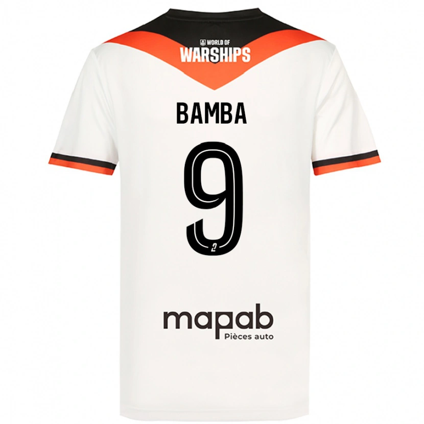 Danxen Uomo Maglia Mohamed Bamba #9 Bianco Kit Gara Away 2024/25 Maglietta