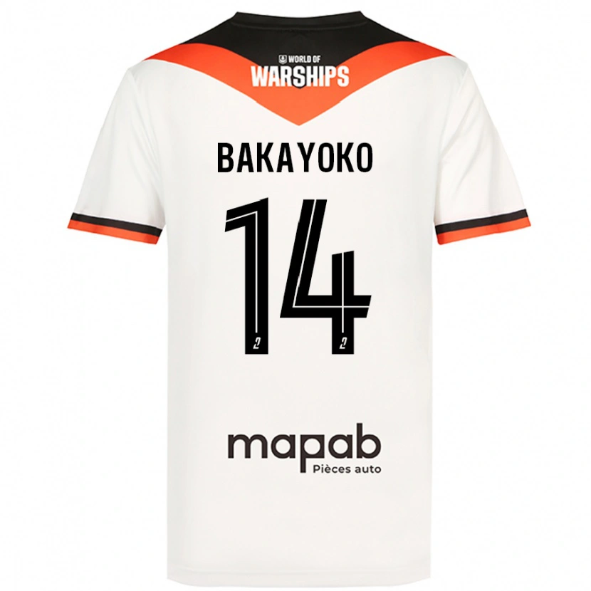 Danxen Uomo Maglia Tiemoué Bakayoko #14 Bianco Kit Gara Away 2024/25 Maglietta