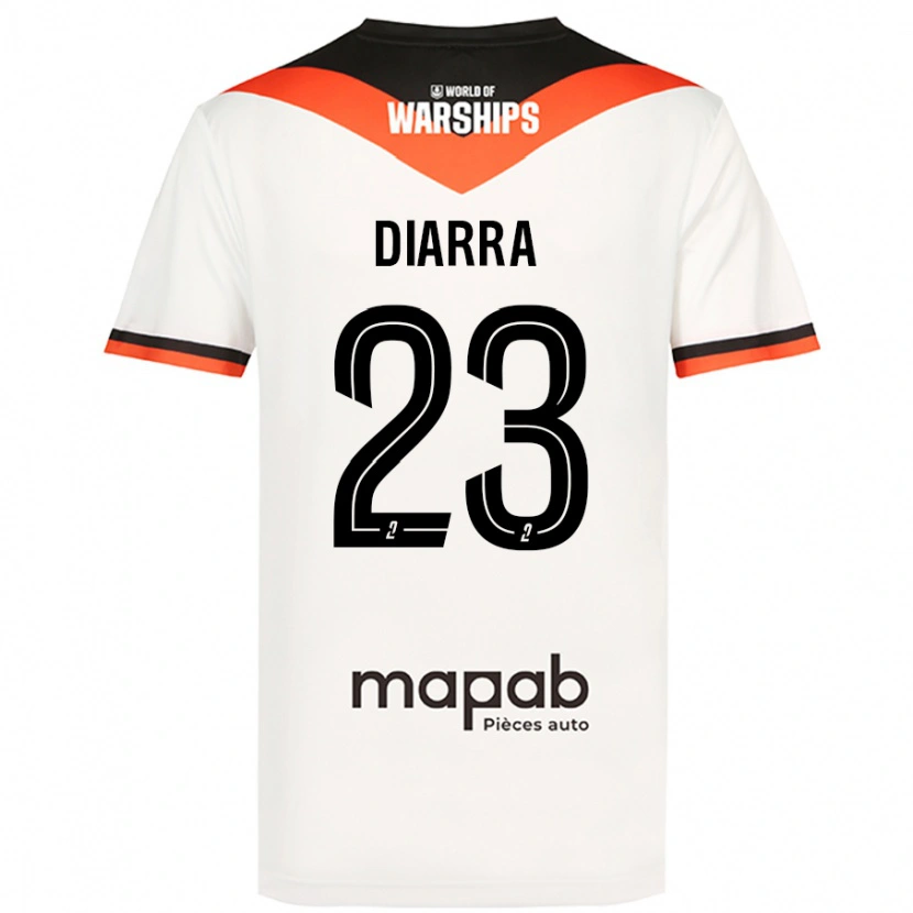 Danxen Uomo Maglia Stéphane Diarra #23 Bianco Kit Gara Away 2024/25 Maglietta