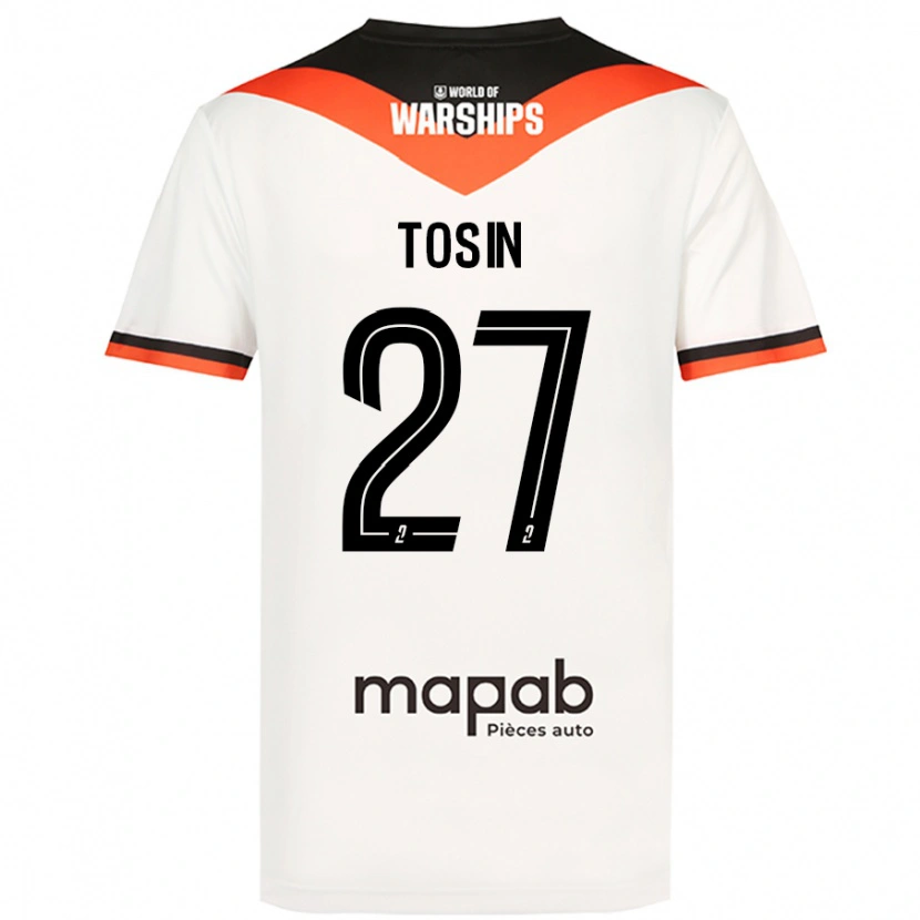 Danxen Uomo Maglia Aiyegun Tosin #27 Bianco Kit Gara Away 2024/25 Maglietta