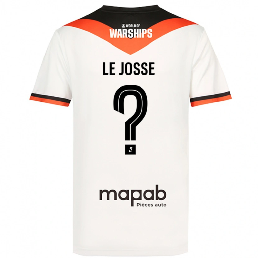 Danxen Uomo Maglia Ewen Le Josse #0 Bianco Kit Gara Away 2024/25 Maglietta