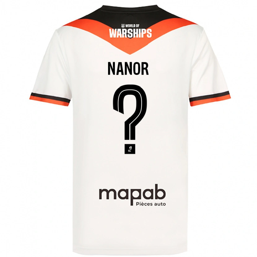 Danxen Uomo Maglia Enzo Nanor #0 Bianco Kit Gara Away 2024/25 Maglietta