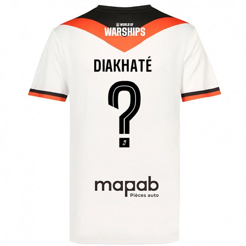 Danxen Uomo Maglia Yanis Diakhaté #0 Bianco Kit Gara Away 2024/25 Maglietta