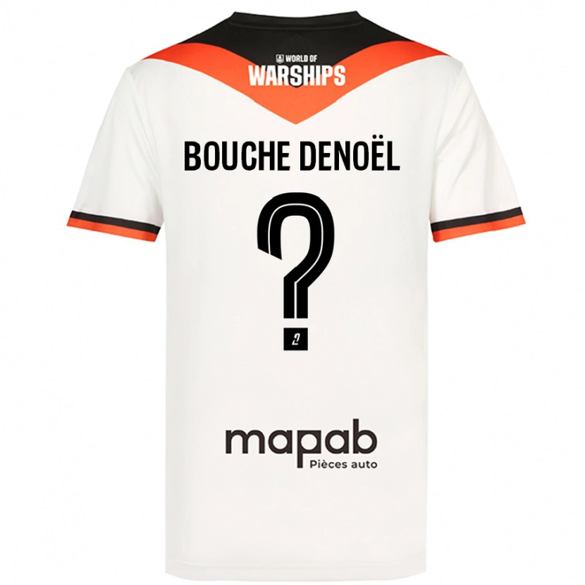 Danxen Uomo Maglia Max Bouche Denoël #0 Bianco Kit Gara Away 2024/25 Maglietta