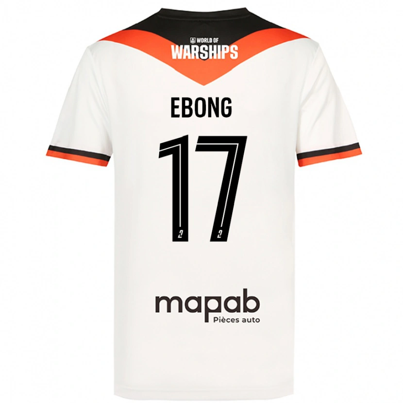Danxen Uomo Maglia Arthur Ebong #17 Bianco Kit Gara Away 2024/25 Maglietta