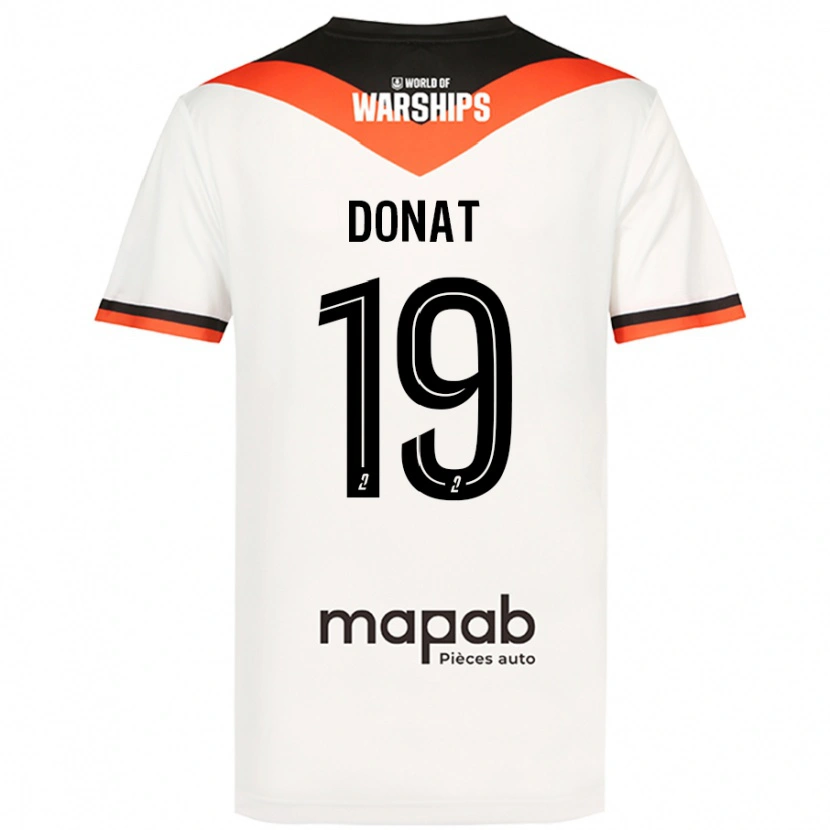 Danxen Uomo Maglia Noa Donat #19 Bianco Kit Gara Away 2024/25 Maglietta