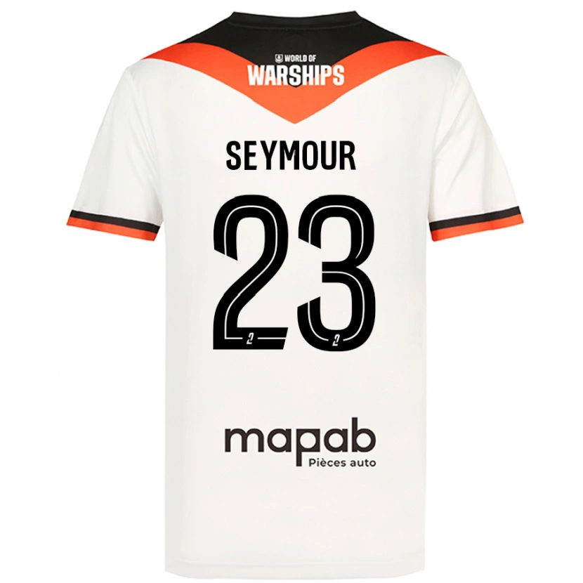 Danxen Uomo Maglia Brice Seymour #23 Bianco Kit Gara Away 2024/25 Maglietta