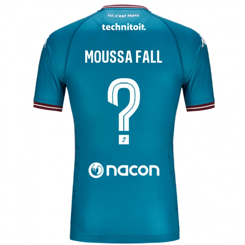 Danxen Uomo Maglia Pape Moussa Fall #0 Blu Petrolio Kit Gara Away 2024/25 Maglietta