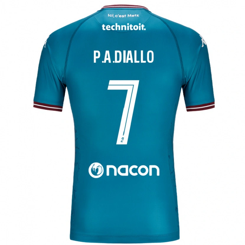 Danxen Uomo Maglia Papa Amadou Diallo #7 Blu Petrolio Kit Gara Away 2024/25 Maglietta