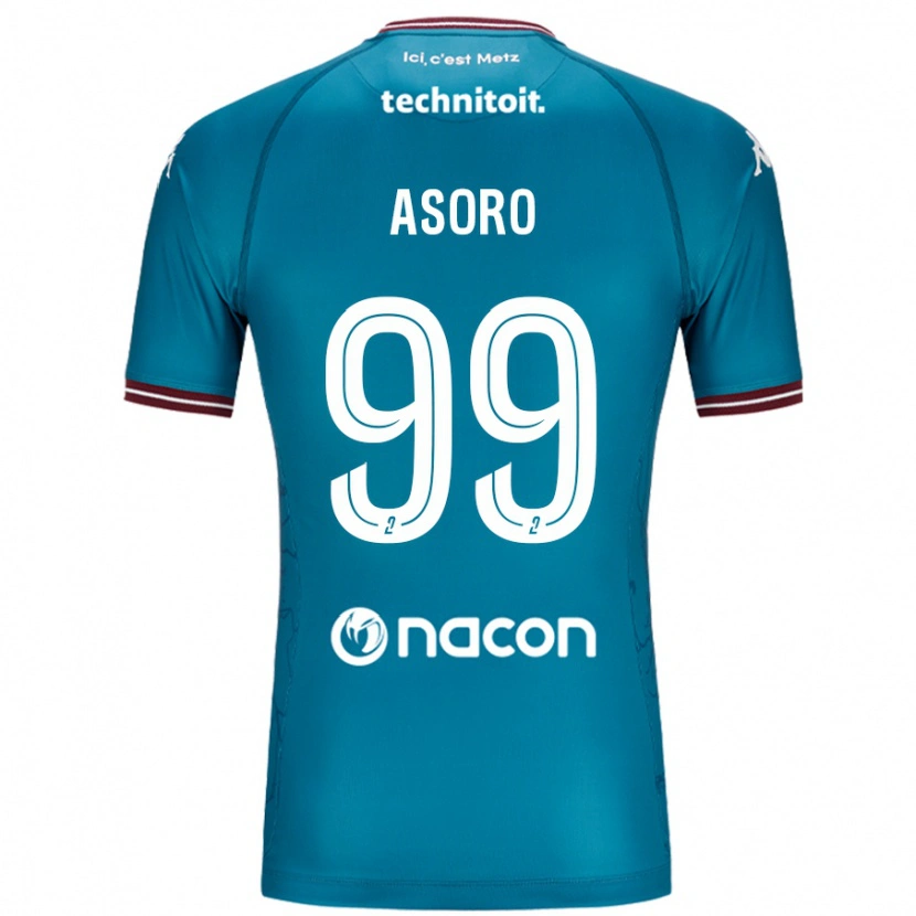 Danxen Uomo Maglia Joel Asoro #99 Blu Petrolio Kit Gara Away 2024/25 Maglietta