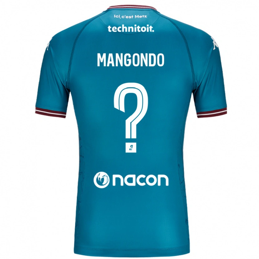 Danxen Uomo Maglia Joseph Mangondo #0 Blu Petrolio Kit Gara Away 2024/25 Maglietta