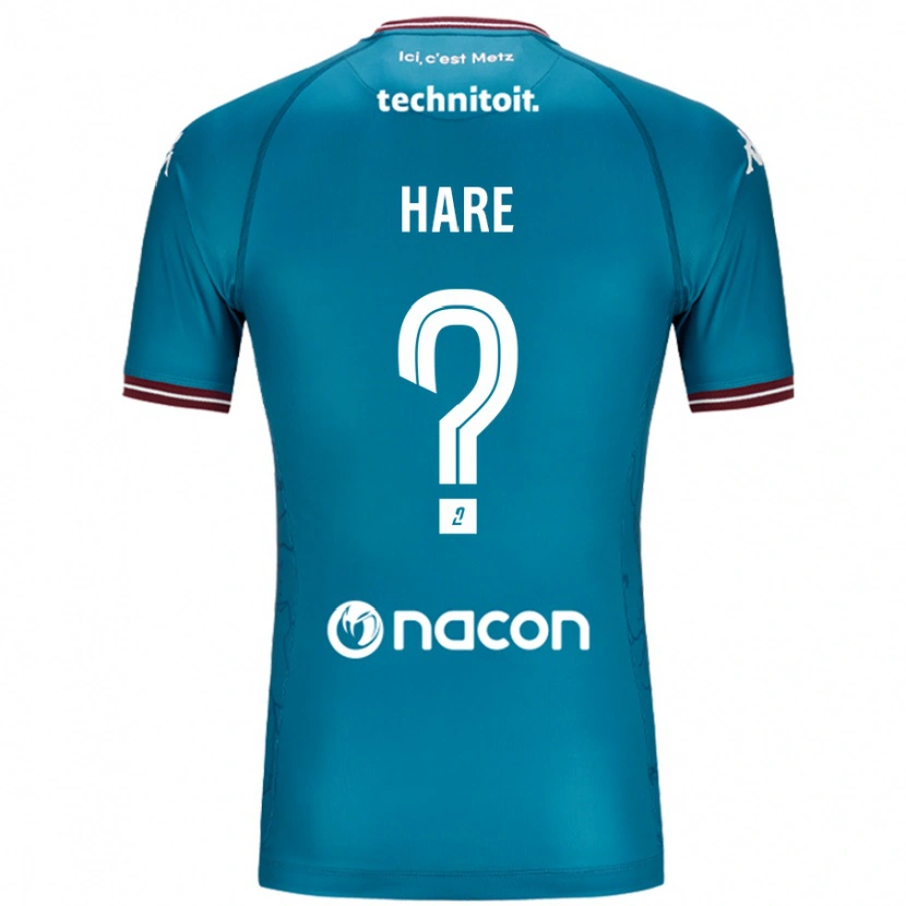 Danxen Uomo Maglia Hugo Hare #0 Blu Petrolio Kit Gara Away 2024/25 Maglietta