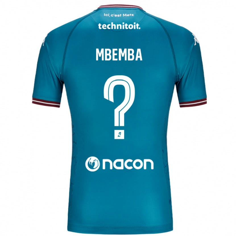 Danxen Uomo Maglia Abdallah Mbemba #0 Blu Petrolio Kit Gara Away 2024/25 Maglietta