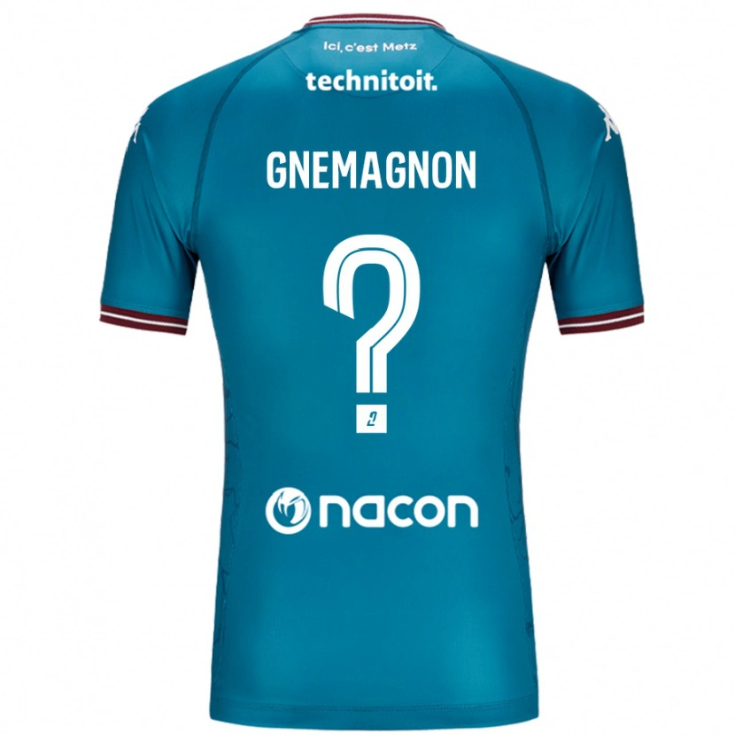 Danxen Uomo Maglia Mahi Gnemagnon #0 Blu Petrolio Kit Gara Away 2024/25 Maglietta