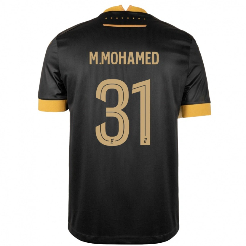 Danxen Uomo Maglia Mostafa Mohamed #31 Nero Marrone Kit Gara Away 2024/25 Maglietta