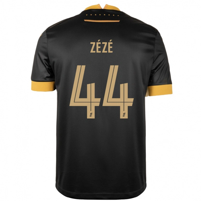 Danxen Uomo Maglia Nathan Zézé #44 Nero Marrone Kit Gara Away 2024/25 Maglietta