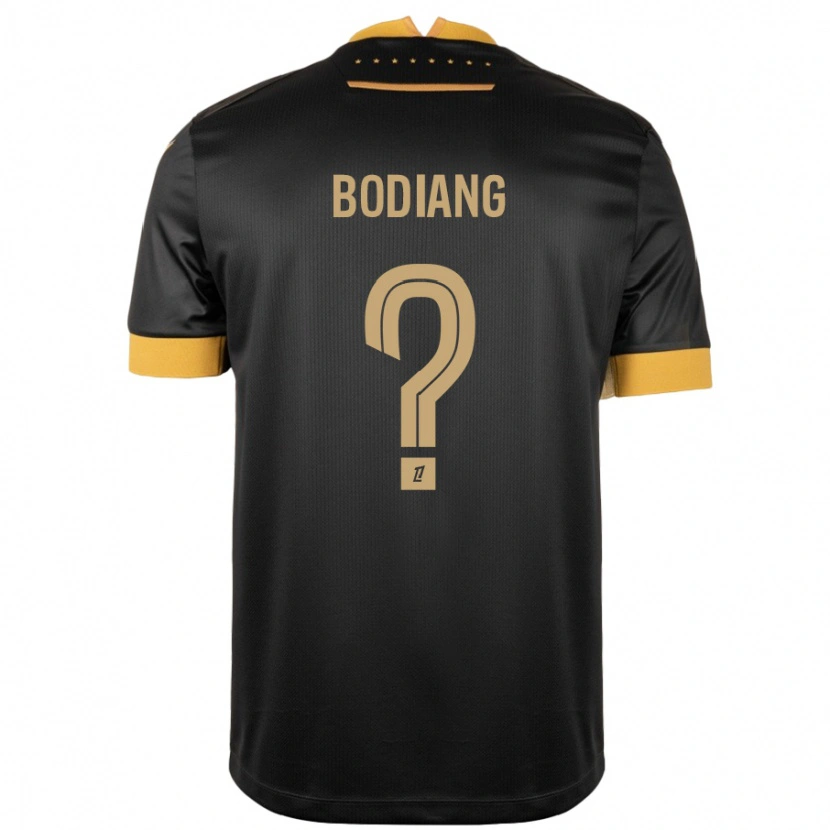 Danxen Uomo Maglia Moutanabi Bodiang #0 Nero Marrone Kit Gara Away 2024/25 Maglietta