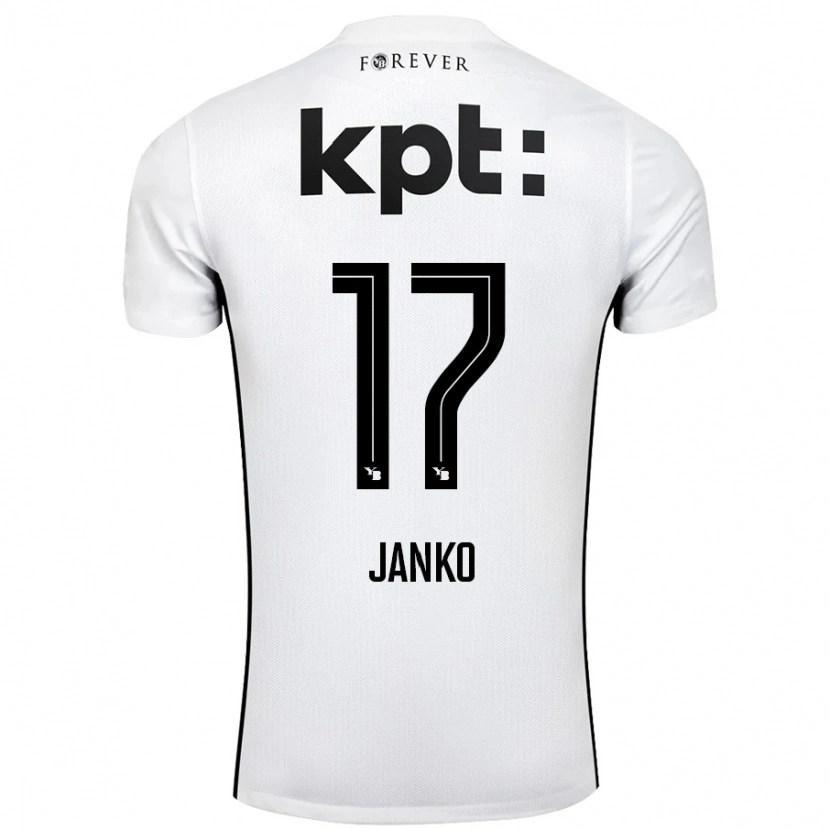 Danxen Uomo Maglia Saidy Janko #17 Bianco Nero Kit Gara Away 2024/25 Maglietta
