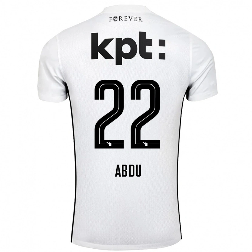 Danxen Uomo Maglia Abdu Conté #22 Bianco Nero Kit Gara Away 2024/25 Maglietta