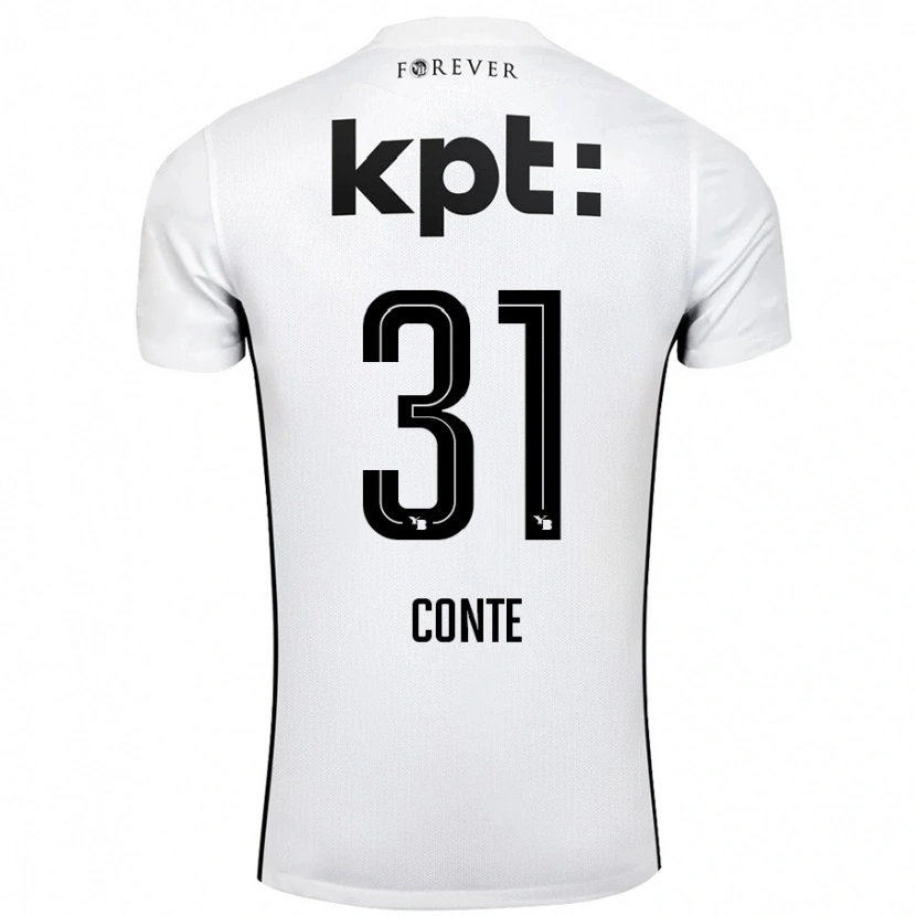 Danxen Uomo Maglia Facinet Conte #31 Bianco Nero Kit Gara Away 2024/25 Maglietta