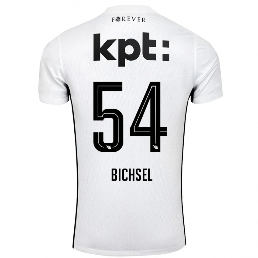 Danxen Uomo Maglia Joel Bichsel #54 Bianco Nero Kit Gara Away 2024/25 Maglietta