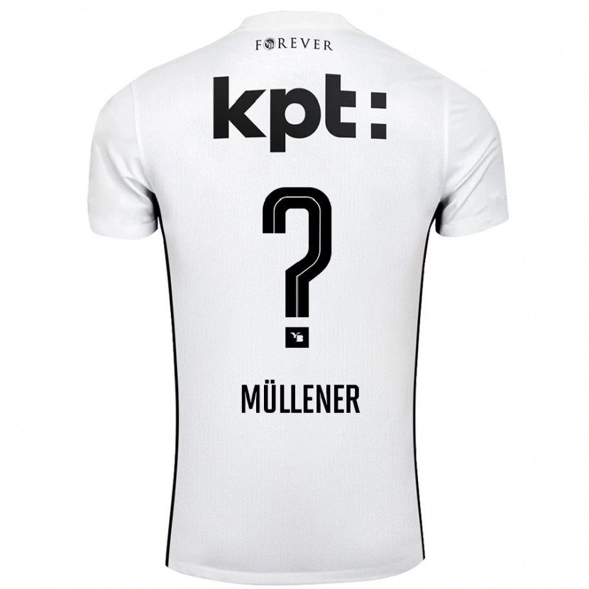 Danxen Uomo Maglia Mika Müllener #0 Bianco Nero Kit Gara Away 2024/25 Maglietta