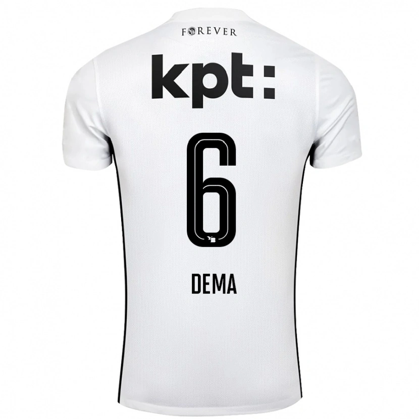 Danxen Uomo Maglia Jashar Dema #6 Bianco Nero Kit Gara Away 2024/25 Maglietta