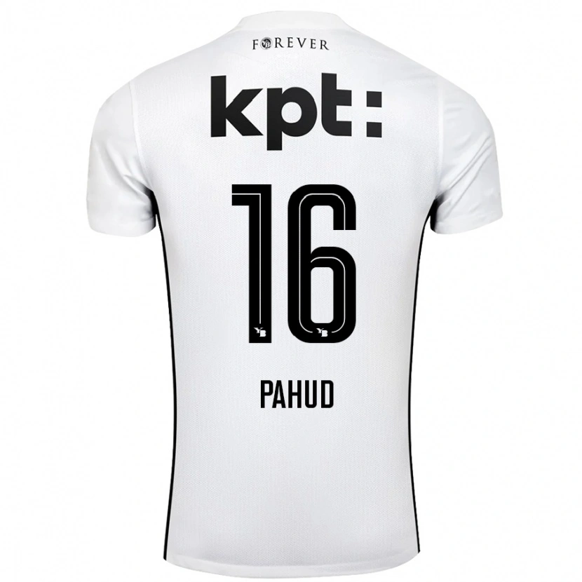 Danxen Uomo Maglia Ciril Pahud #16 Bianco Nero Kit Gara Away 2024/25 Maglietta