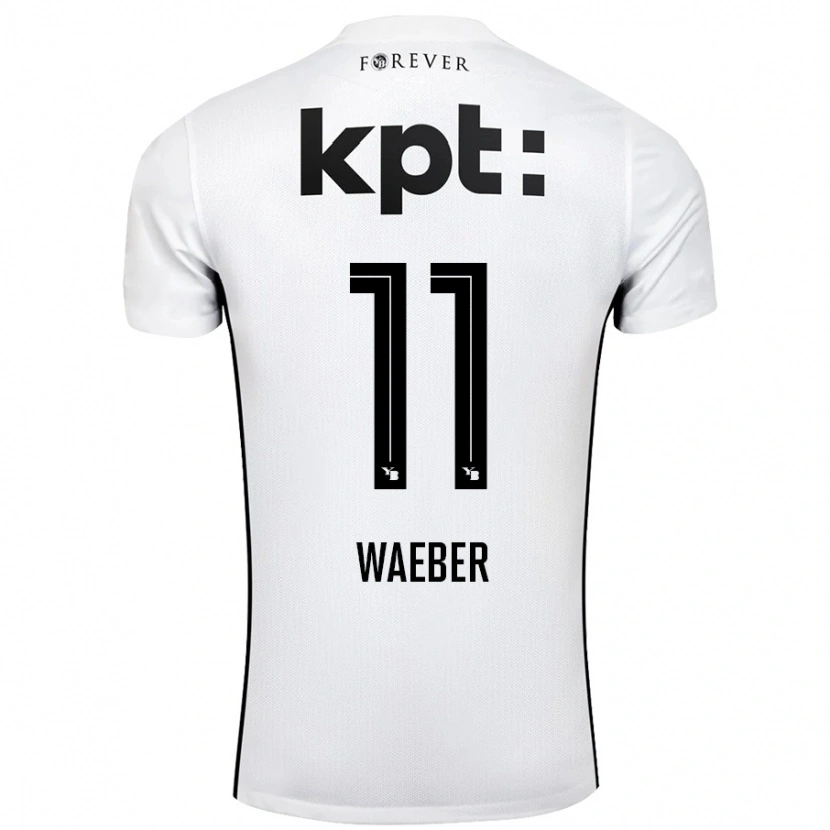 Danxen Uomo Maglia Stéphanie Waeber #11 Bianco Nero Kit Gara Away 2024/25 Maglietta
