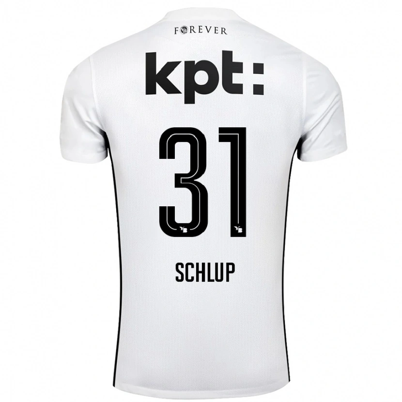 Danxen Uomo Maglia Giulia Schlup #31 Bianco Nero Kit Gara Away 2024/25 Maglietta