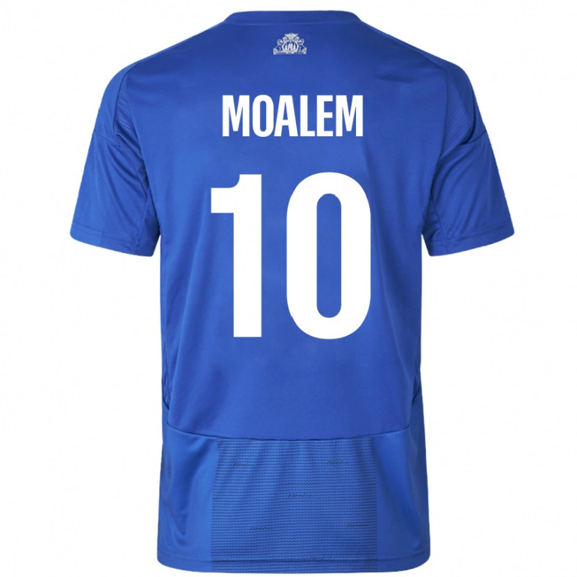 Danxen Uomo Maglia Jonathan Moalem #10 Bianco Blu Kit Gara Away 2024/25 Maglietta