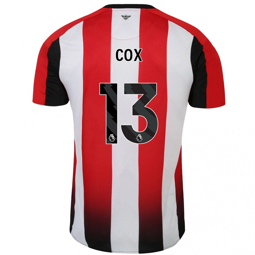 Danxen Donna Maglia Matthew Cox #13 Rosso Bianco Kit Gara Home 2024/25 Maglietta