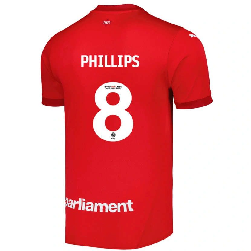Danxen Donna Maglia Adam Phillips #8 Rosso Kit Gara Home 2024/25 Maglietta