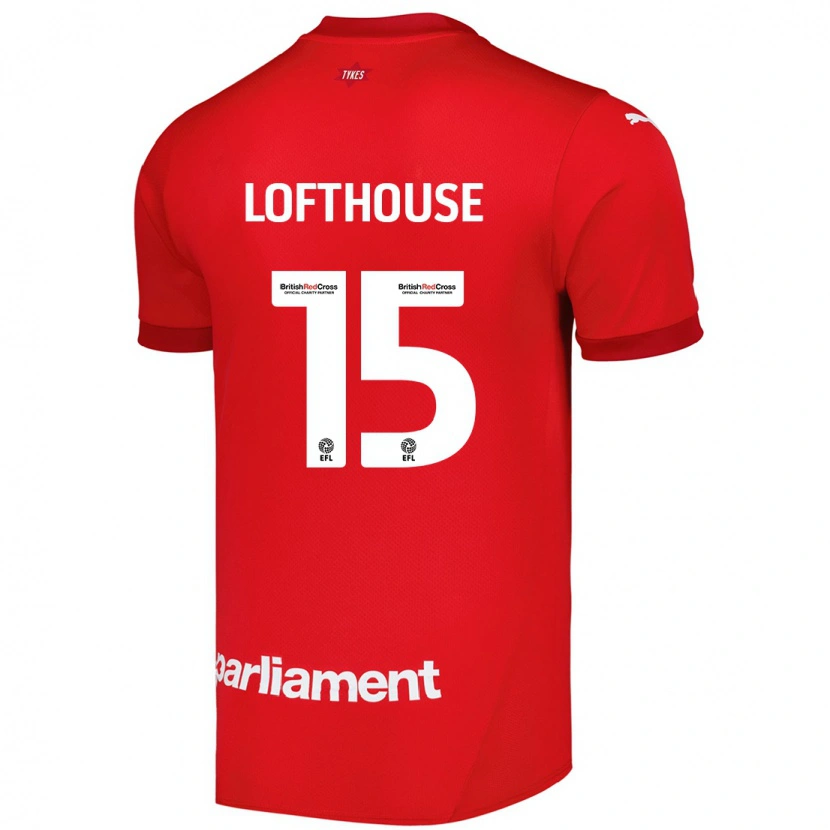 Danxen Donna Maglia Kyran Lofthouse #15 Rosso Kit Gara Home 2024/25 Maglietta