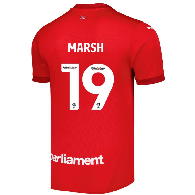 Danxen Donna Maglia Aiden Marsh #19 Rosso Kit Gara Home 2024/25 Maglietta