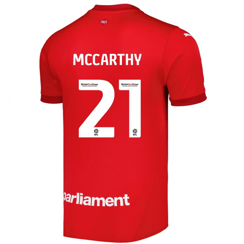 Danxen Donna Maglia Conor Mccarthy #21 Rosso Kit Gara Home 2024/25 Maglietta