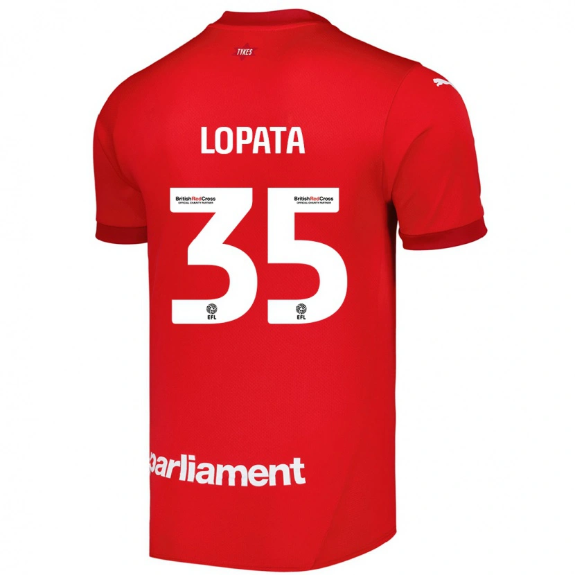 Danxen Donna Maglia Kacper Lopata #35 Rosso Kit Gara Home 2024/25 Maglietta