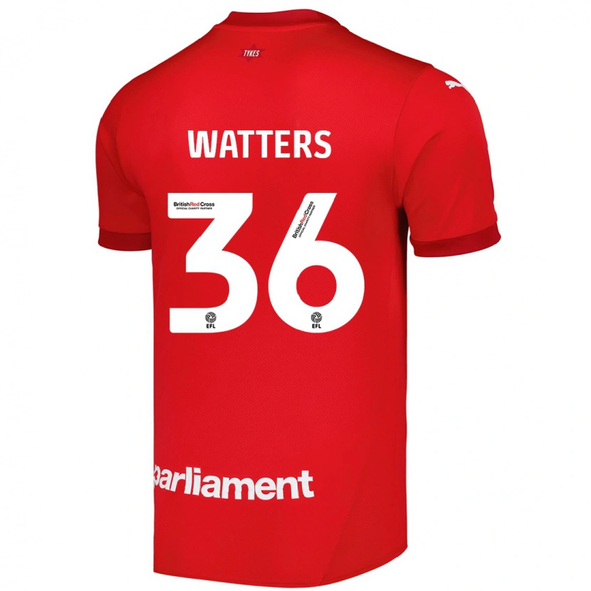 Danxen Donna Maglia Max Watters #36 Rosso Kit Gara Home 2024/25 Maglietta