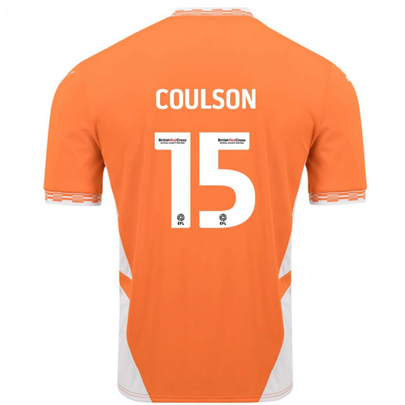 Danxen Donna Maglia Hayden Coulson #15 Arancione Bianco Kit Gara Home 2024/25 Maglietta