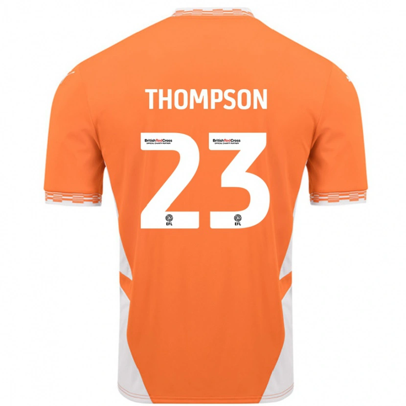 Danxen Donna Maglia Dominic Thompson #23 Arancione Bianco Kit Gara Home 2024/25 Maglietta