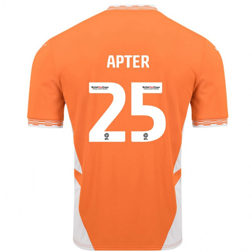 Danxen Donna Maglia Rob Apter #25 Arancione Bianco Kit Gara Home 2024/25 Maglietta