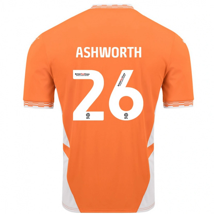 Danxen Donna Maglia Zac Ashworth #26 Arancione Bianco Kit Gara Home 2024/25 Maglietta
