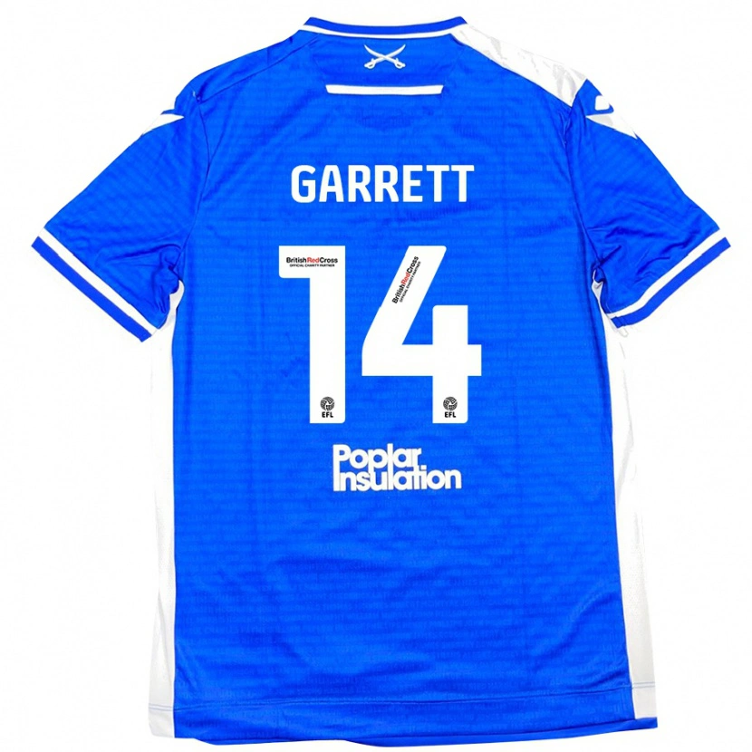 Danxen Donna Maglia Jake Garrett #14 Blu Bianco Kit Gara Home 2024/25 Maglietta