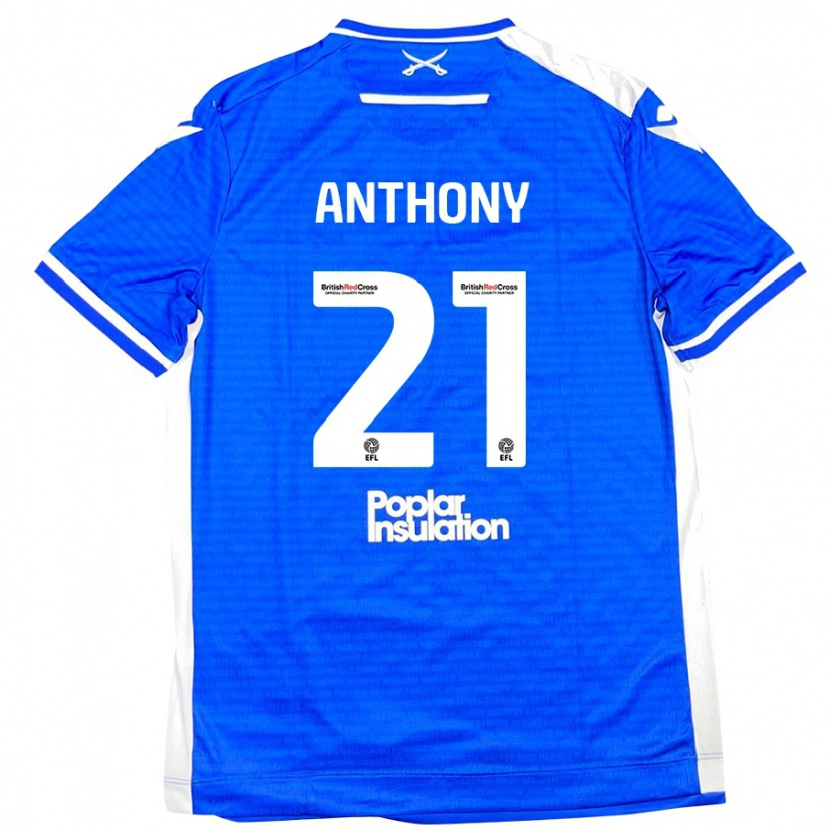 Danxen Donna Maglia Micah Anthony #21 Blu Bianco Kit Gara Home 2024/25 Maglietta